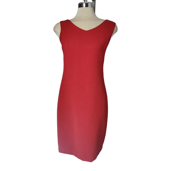 Laura  Orange  Burgundy Sheath Sleeveless  Dress Size 8 - Picture 13 of 17